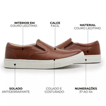 Sapato Loafer Guitte Iate Whisky Couro Legítimo