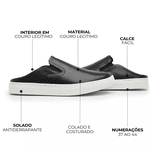 Sapato Guitte Mule Preto Couro Legítimo