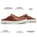 Sapato Guitte Mule Whisky Couro Legítimo