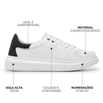 Tênis Guitte Style Branco Couro