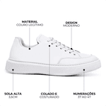 Tênis Guitte Urban All White Couro Legítimo
