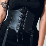 Kit Corset Amarração e Harness Coxa Duas Tiras