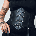 Kit Corset Coração e Harness Coxa Uma Tira