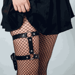 Kit Corset Coração e Harness Coxa De Uma Perna