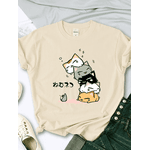 Camiseta Estampada Frente Gatinhos e Ratinho Colorido