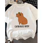 Camiseta Estampada Frente Capybaras Rock
