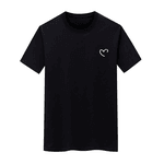 Camiseta Estampada Frente Coração Delicado Peito Esquerdo