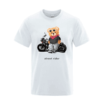 Camiseta Estampada Frente Urso Motoqueiro Street Rider