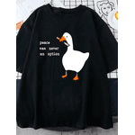 Camiseta Estampada Frente Pato Peace Was Never a Option