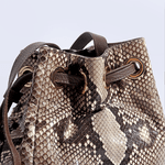 Bolsa em Couro de Cobra (Python reticulatus) Natural