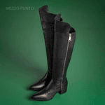 BOTA OVER COURO CABRA PRETO