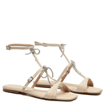 RASTEIRA LAÇOS EM COURO OFF WHITE
