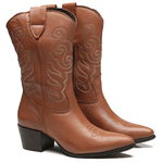 BOTA WESTERN BORDADO CARAMELO