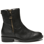 BOTA ZIPPERED COURO PRETO