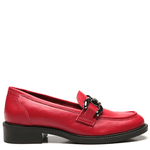 MOCASSIM PREPPY COURO VERMELHO/ONIX