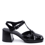 SANDÁLIA BRISA COURO VERNIZ PRETO
