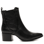 BOTA CANO BAIXO COURO CABRA PRETO