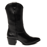 BOTA LÌVIA COURO DE CABRA PRETO 