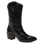 BOTA LÌVIA COURO DE CABRA PRETO 