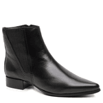 BOTA CANO CURTO COURO CARNEIRO PRETO