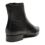 BOTA CANO CURTO COURO CARNEIRO PRETO