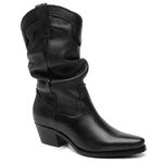 BOTA CANO MÉDIO COURO GENEBRA PRETO