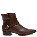 BOTA CANO CURTO COURO CABRA MARROM
