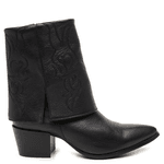 BOTA CAPA DETALHES COURO PRETO