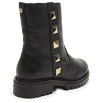 COTURNO SPIKE EM COURO PRETO