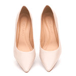 SCARPIN CLÁSSICO EM COURO OFF WHITE