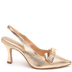 SLINGBACK STREET COURO METALIZADO OURO