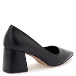 SCARPIN SALTO BLOCO COURO PREMIUM PRETO