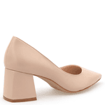 SCARPIN SALTO BLOCO COURO PREMIUM NUDE