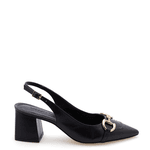 SCARPIN SLINGBACK COURO PRETO
