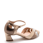 SANDALIA COURO CRISTAL OURO/PRATA/PRATAVELHO