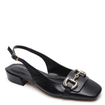 SCARPIN SLINGBACK EM COURO PREMIUM PRETO