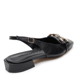 SCARPIN SLINGBACK EM COURO PREMIUM PRETO