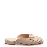 MULE COURO VERNIZ CRINKLE OFF WHITE