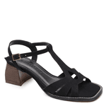 SANDALIA COURO NOBUCK PRETO