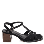 SANDALIA COURO NOBUCK PRETO