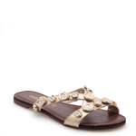 SANDALIA COURO CRISTAL OURO LIGHT