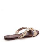SANDALIA COURO CRISTAL OURO LIGHT
