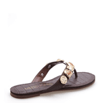 SANDALIA COURO CROCO 