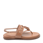 SANDÁLIA PAPETE COURO PREMIUM CARAMELO