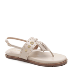 SANDÁLIA PAPETE COURO PREMIUM OFF WHITE