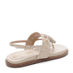 SANDÁLIA PAPETE COURO PREMIUM OFF WHITE