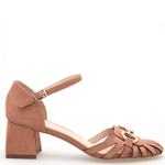 SANDALIA COURO NOBUCK BEGE