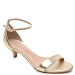 SANDÁLIA LUNA COURO METALIZADO OURO