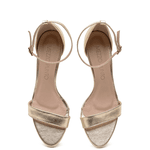 SANDÁLIA LUNA COURO METALIZADO OURO