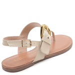 SANDÁLIA RASTEIRA COURO VERNIZ OFF WHITE